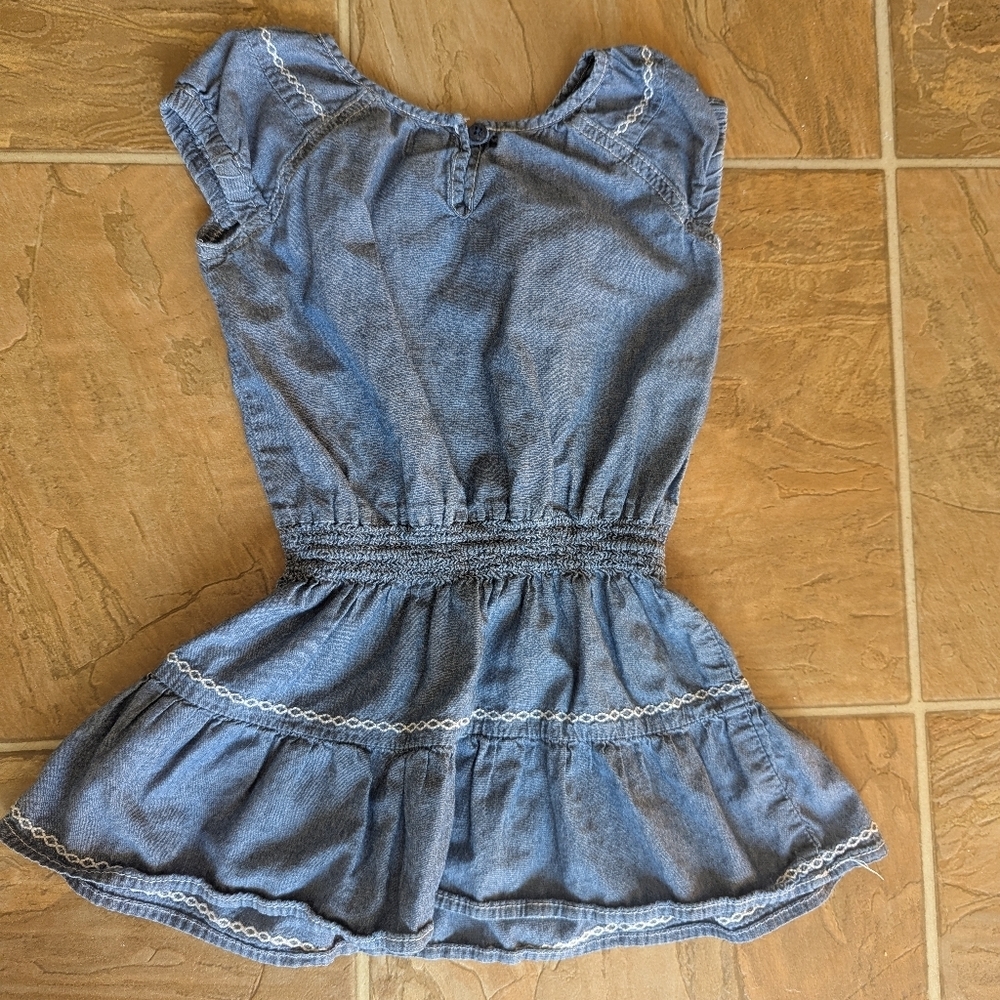 5/$15 Place 1989 Girls Blue Denim Kids Dress- Size 3T - Picture 5 of 5